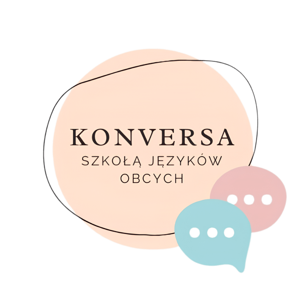 Logo Konversa – Szkoła Języków Obcych. Kursy angielskiego i niemieckiego online oraz stacjonarnie.